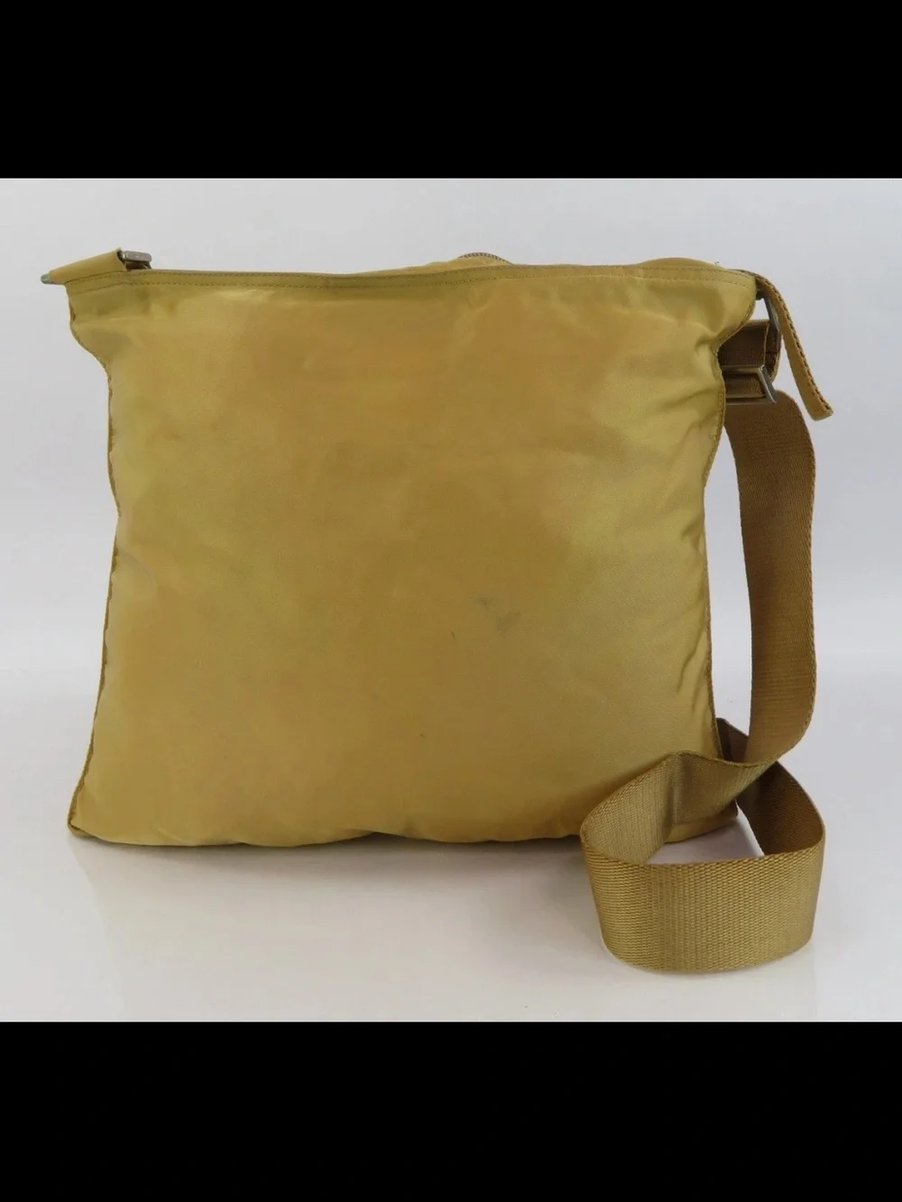 Prada Yellow Nylon Messenger Bag Unisex